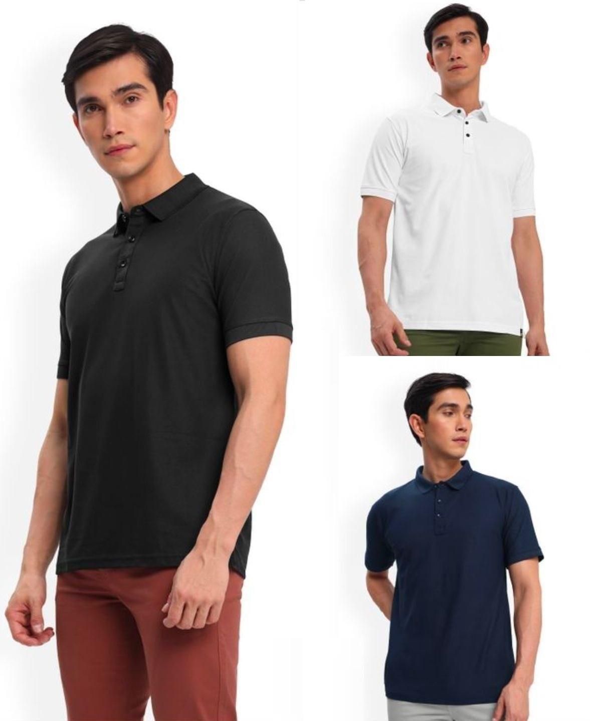 Poly Cotton Solid Half-Sleeve Men’s Polo T-Shirt – Pack of 3
