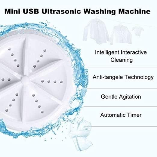 Portable Mini Ultrasonic Turbine Washing Machine