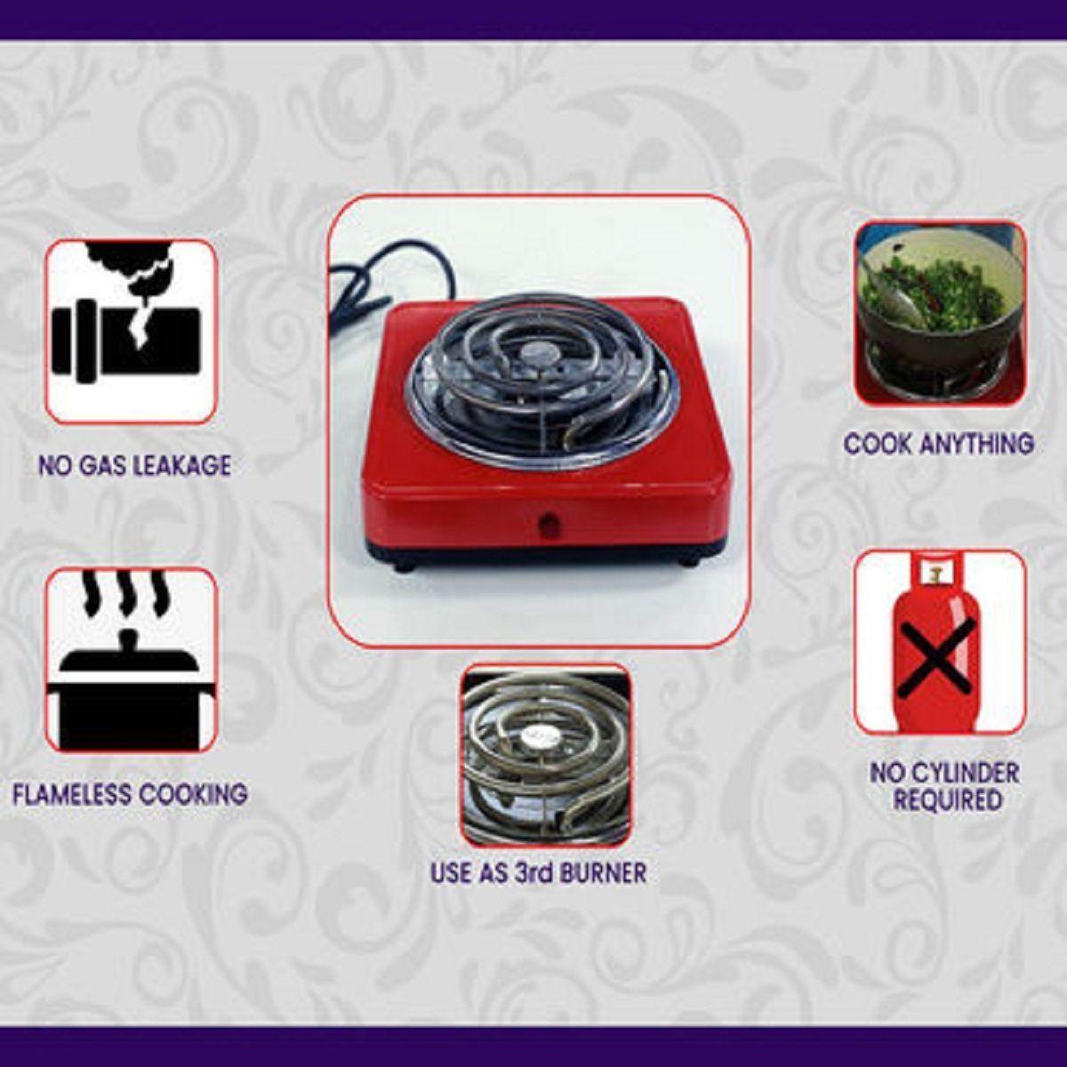 Flameless Electric Cooking Stove – Multicolor