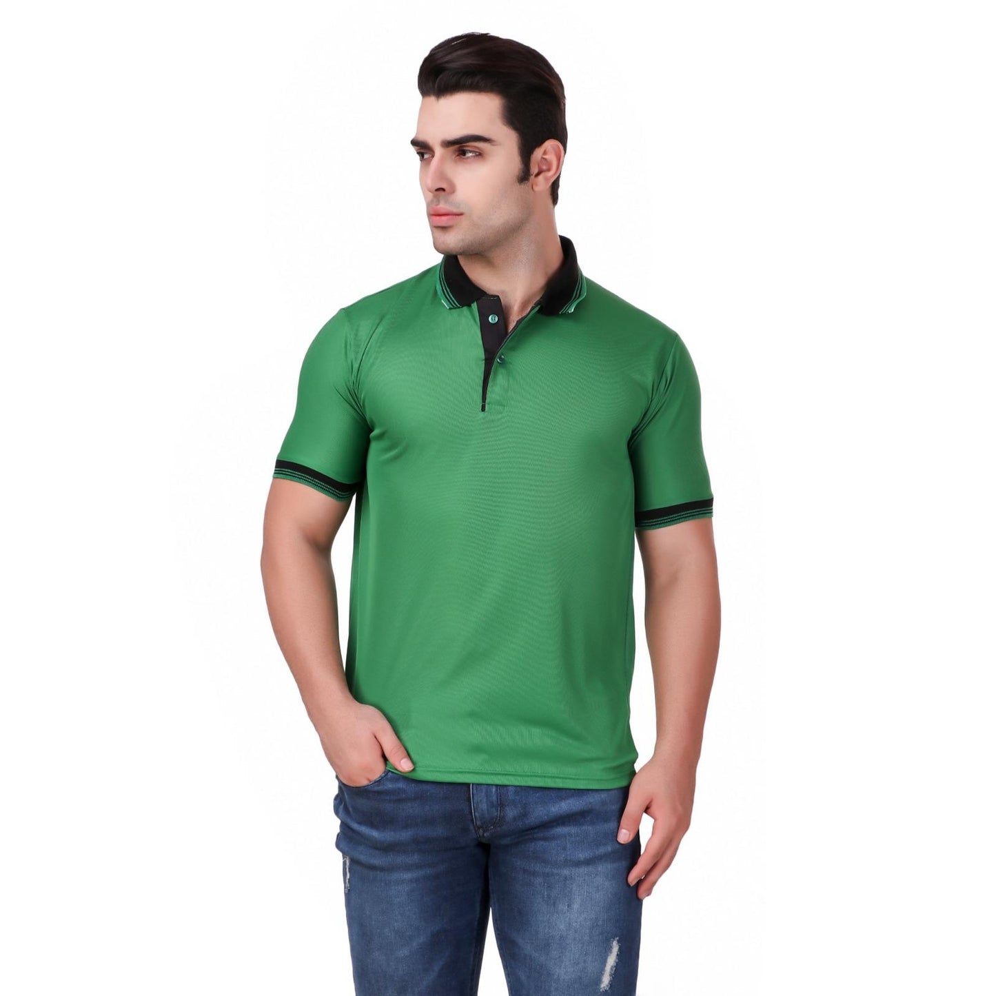 Combo of 5 Men's Polo T-Shirts – Cotton Blend, Half Sleeves