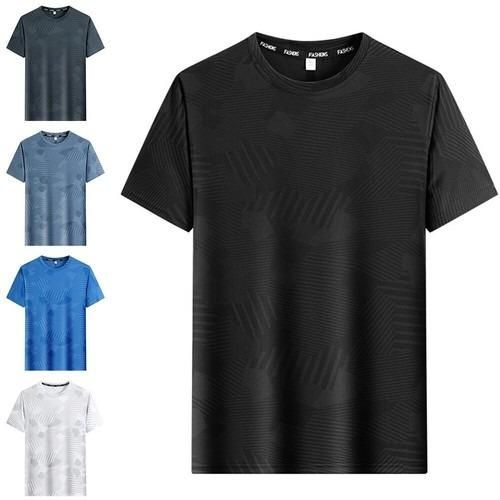 Men's Round Neck Polyester Casual T-Shirt – Pack of 4