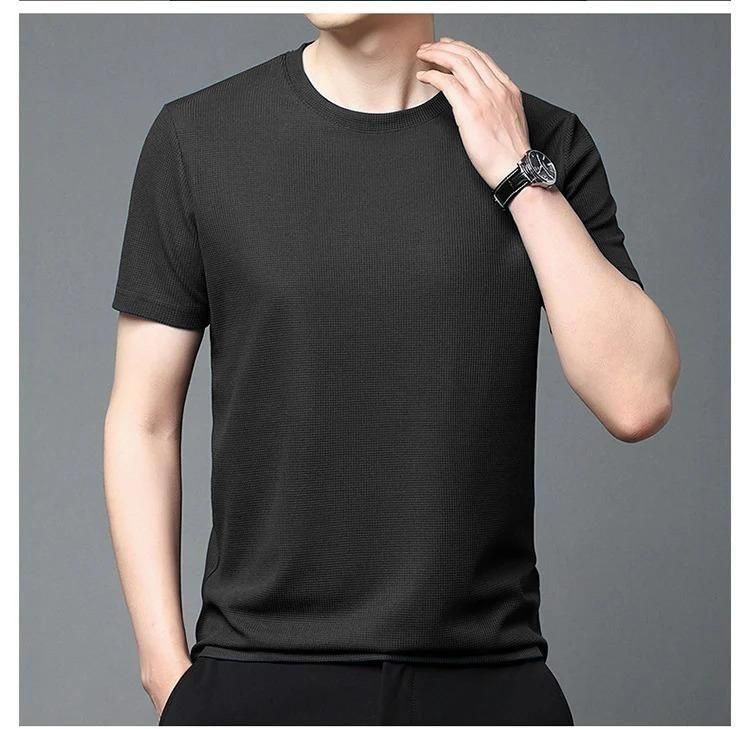 Men's 4-Way Stretchable Round Neck T-Shirt